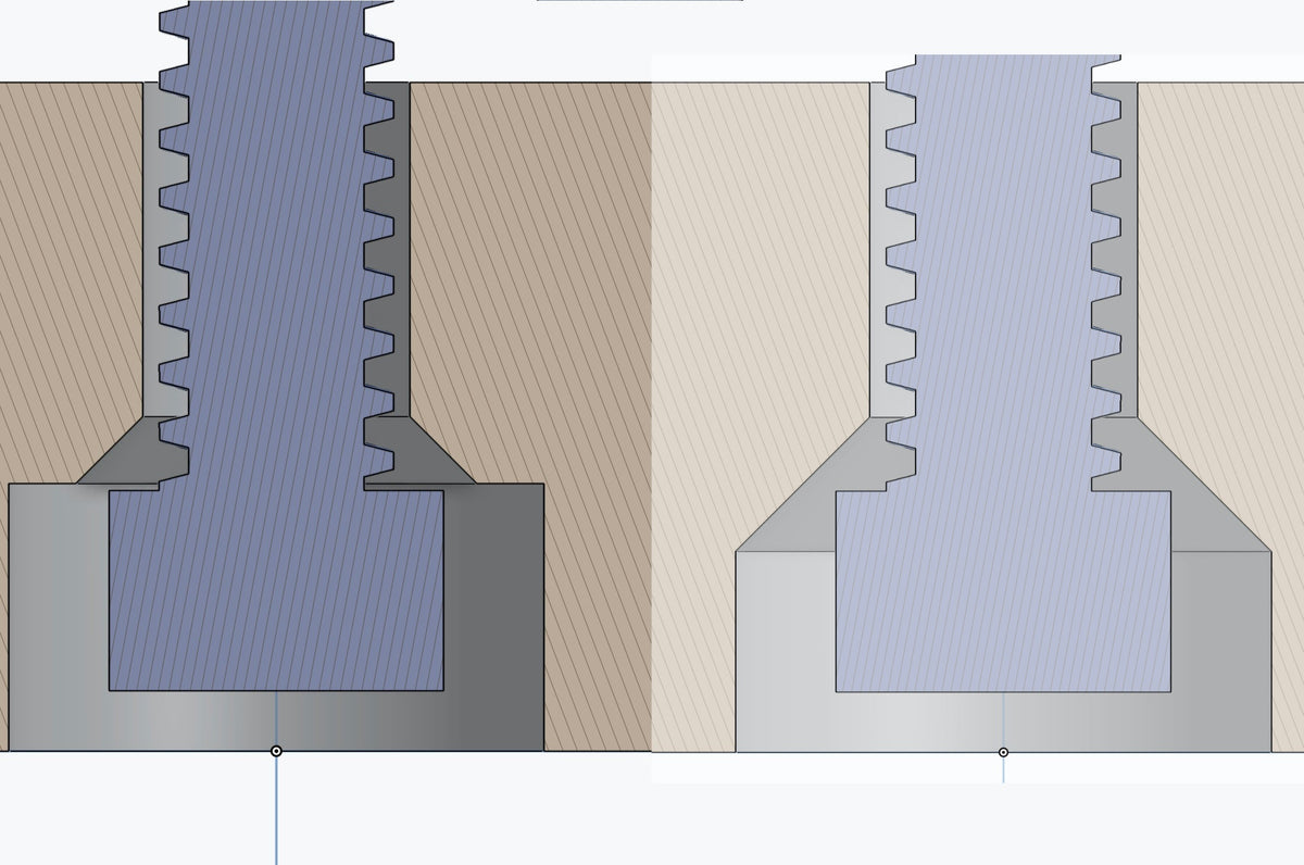 3d printing design: countersunk screws without supports
